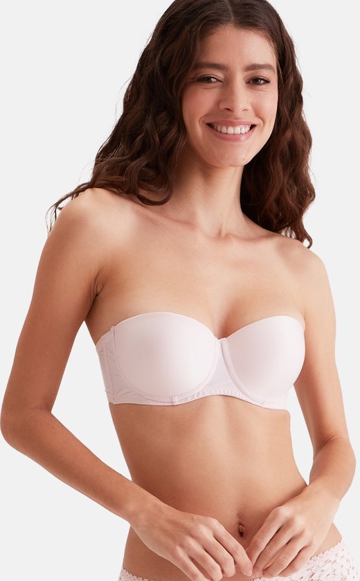 CASOLACE Push-up gewatteerde cup beugel strapless grote maten bh's voor dames Amandel 70D CASOLACE Push-up gewatteerde cup beugel strapless grote maten bh's voor dames Amandel 70D