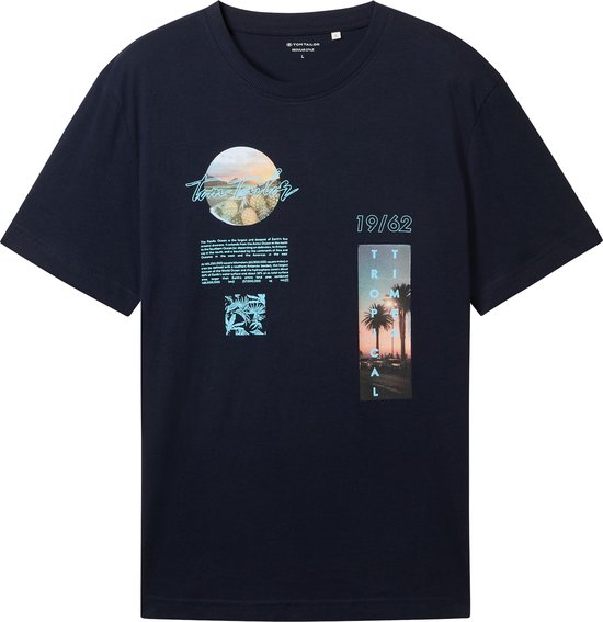 TOM TAILOR photoprint t-shirt Heren T-shirt - Maat XXXL