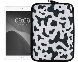 kwmobile universele tablethoes - Stevige en stijlvolle hoes voor tablets - Neopreen tablet sleeve - Compatibel met 9,7"-11" Tablet - Koeien Patroon design