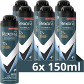 6x Rexona Men Deodorant Spray Advanced Protection Invisible Ice 150 ml