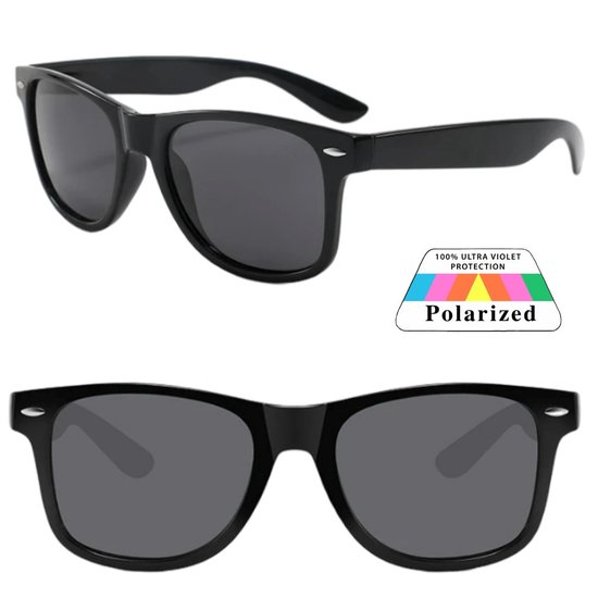 Fako Sunglasses® - Zonnebril Classic Polarised - Polariserend - Gepolariseerd - Polarized - Heren Zonnebril - Dames Zonnebril - Zwart
