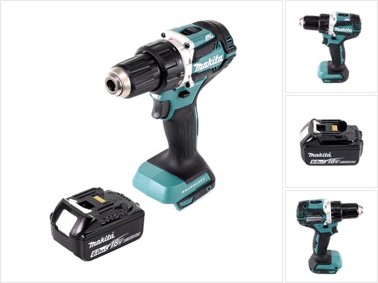 Makita DDF 484 G1 accuboormachine Brushless 18 V 54 Nm + 1x oplaadbare accu 6.0 Ah - zonder oplader