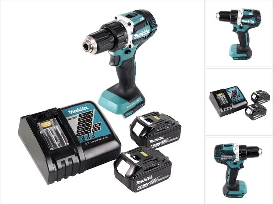 Makita DDF 484 RG Accuboormachine Brushless 18 V 54 Nm + 2x accu 6.0 Ah + lader