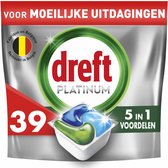 Bol.com 5x Dreft Vaatwastabletten Platinum All In One Original 39 stuks aanbieding