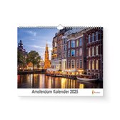Amsterdam Kalender - Jaarkalender 2025 - 35x24cm - 300gms - Spiraalgebonden - Ophanghaakje