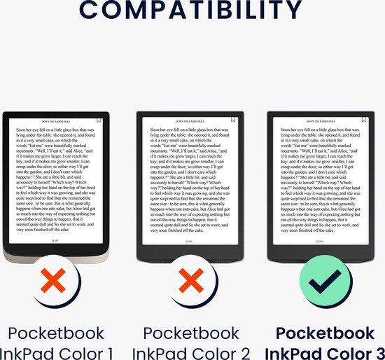 kwmobile e-reader hoesje geschikt voor Pocketbook InkPad 4 / Color 3 / Color 2 / Vivlio InkPad 4 / InkPad Color 3 hoes - E reader flip case met magnetische sluiting - Ereader cover - Travel Wereldkaart design in zwart / meerkleurig van kwmobile — afbeelding 3