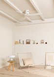 CREATE - WINDCALM DC-Ventilateur De Plafond Blanc Pales En Bois Naturel