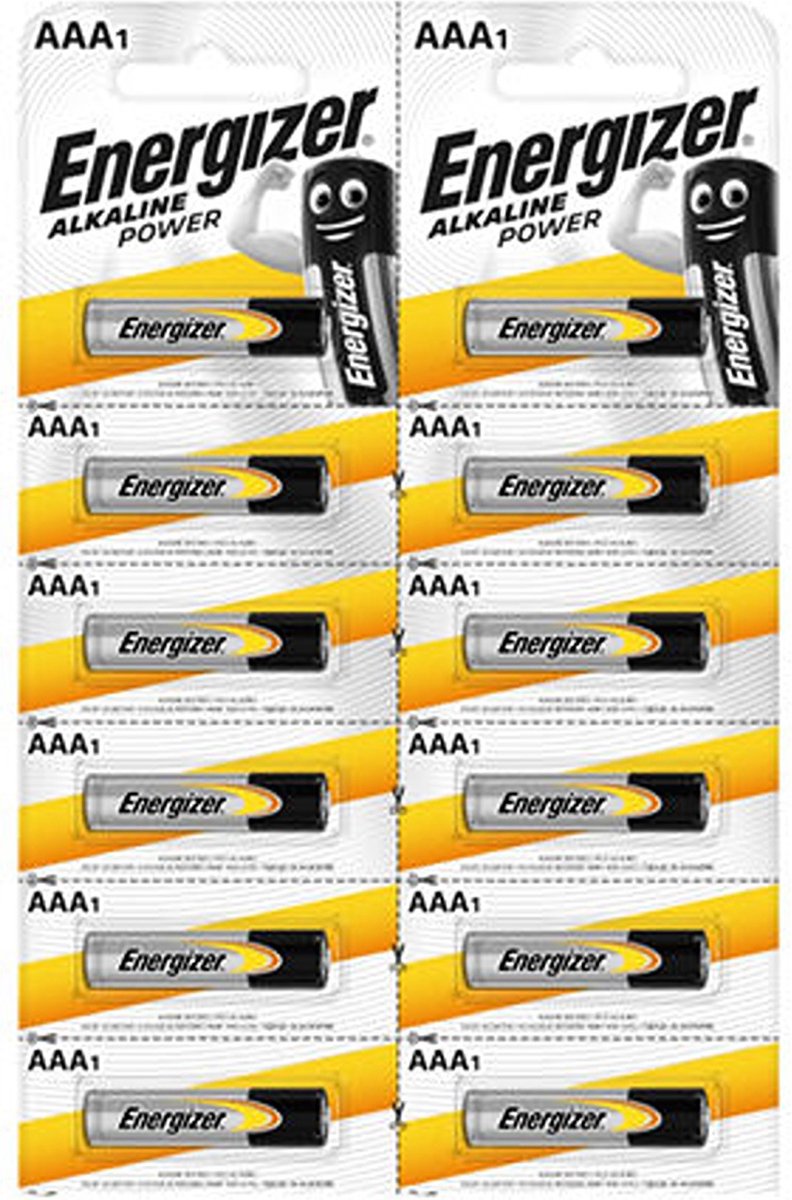 12 X Energizer Alkaline Power AAA LR03 Wegwerpbatterij