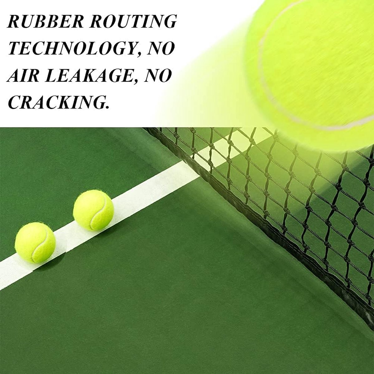 18 Balles De Tennis Pour Chien - Diamètre 5 Cm - Caoutchouc Durable - Pour Lance-balles Et Jeu - Jaune