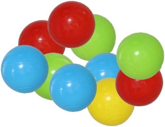 Kunststof ballenbak ballen - felle vrolijke kleuren - 10x stuks - ca 8.50 cm