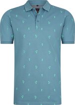 Mario Russo Mario Russo Polo Palm Tree petrol blue