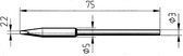 Ersa 0212FDLF Soldeerpunt Beitelvorm, recht Grootte soldeerpunt 2.20 mm Inhoud: 1 stuk(s)