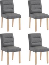 Eetkamerstoelen Set van 4 familie eetkamerstoelen stoelen modern minimalistisch woonkamer slaapkamer stoelen vier eiken stoelen met rugleuning grijs