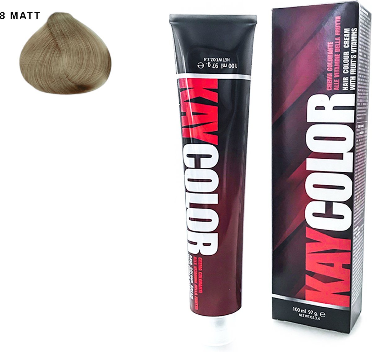 Kay Color - Kay Color Hair Color Cream 100 ml - Matt 8 Blonde