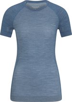 FALKE dames T-shirt Wool-Tech Light - thermoshirt - blauw (capitain) - Maat: XS