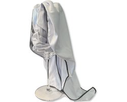 MAUS poleerdoek professional microvezel wit - 2 stuks glazendoek 45 x 70 cm. wijnglazen poleren