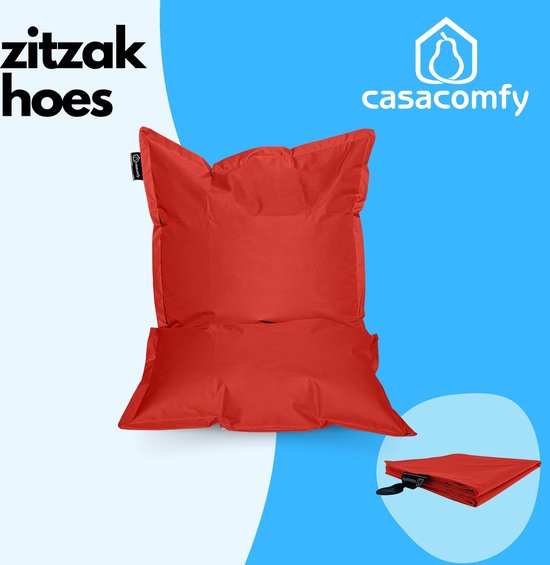 Casacomfy Zitzakhoes,Stoffen,Bekleding,Zonder Vulling,Homebase,100x100cm,Bean bag cover,Rood,Fatboy,Volwassenen & Kinderen