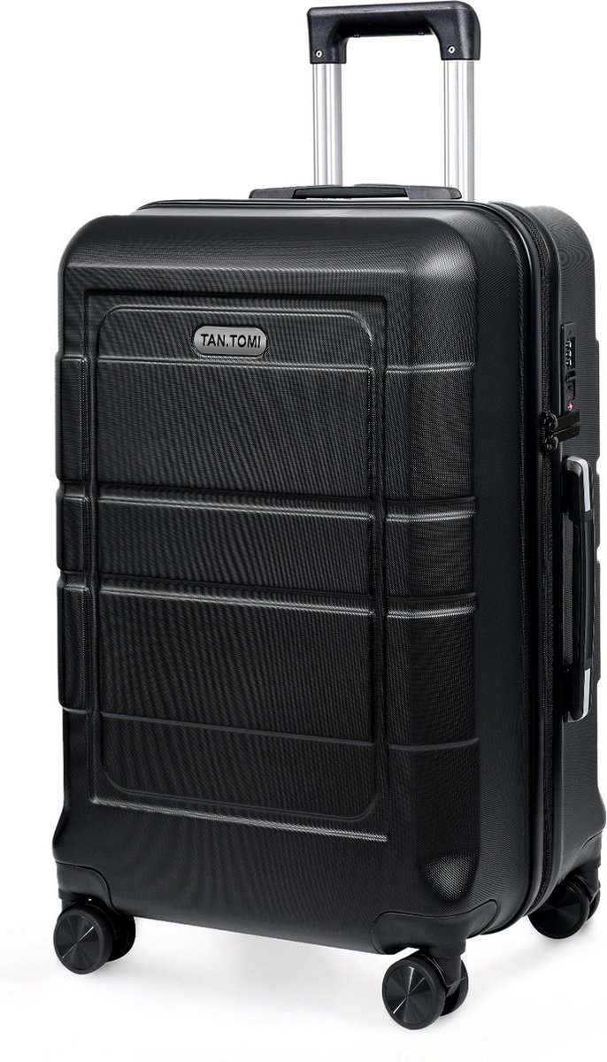 TAN.TOMI Reiskoffer 65L - Harde Koffer - Handbagage & Ruimbagage - Trolley Koffer met 4 Wielen en Cijferslot - Lichtgewicht & Stevig