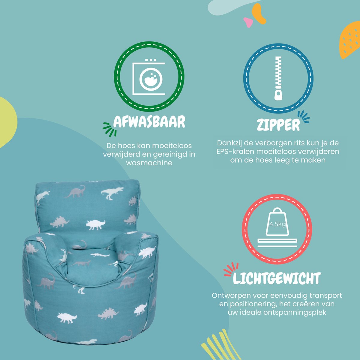 Zitzakken Zitzakken Kids Kinderfauteuil - afbeelding 4