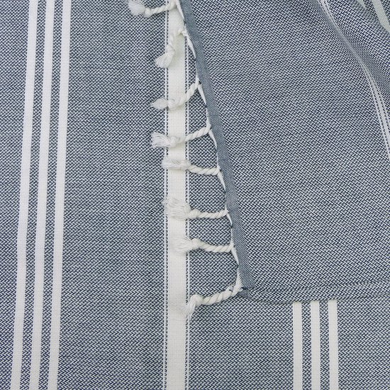 Forfait Fête des Mères : Badjas Waffle S & Serviette Hammam 90x165cm Marine