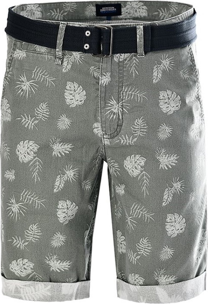 Boston Brothers bermuda - heren bermuda - 7042 - groen print - maat 3XL
