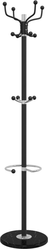 vidaXL - Kapstok - met - parapluhouder - 180 - cm - gepoedercoat - ijzer - zwart