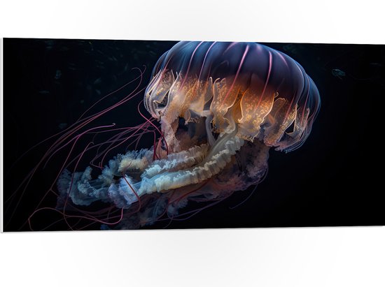 PVC Schuimplaat - Kwal - Oceaan - Zee - Onderwaterleven - 100x50 cm Foto op PVC Schuimplaat (Met Ophangsysteem)