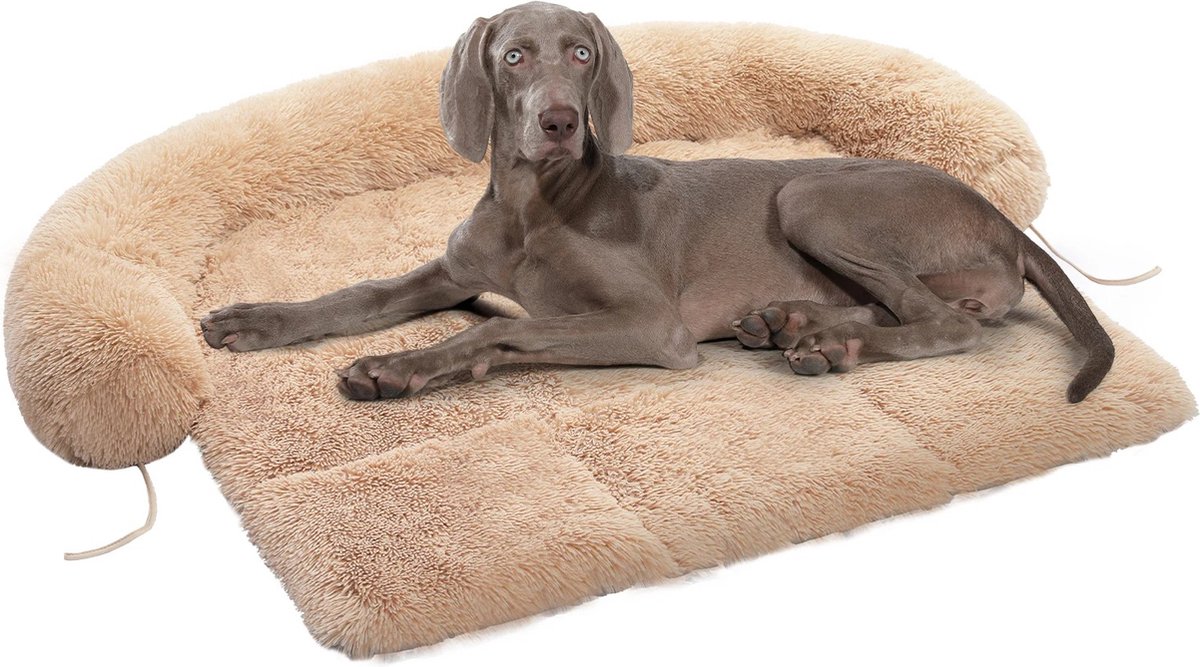 Bol.com Luxe Hondenmat Extra Comfy - Hondenmand Donut - Hondenbed - Hondendeken Bank - 115 x 95 cm - Dierenkussen voor hond of k... aanbieding