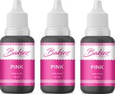 Bakiez® Voedingskleurstof Pink - Kleurstof bakken - Kleurstof voor taart - Kleurstof voeding - 3 x 10 ml - roze