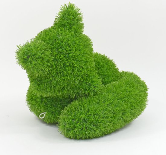 Foto: Tuinknuffel vos van kunstgras grasfiguur tuindecoratie gras 42x31x31 cm