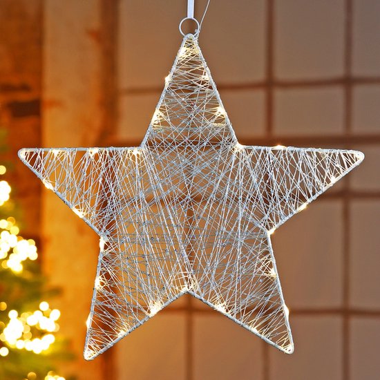 Metalen ster met 20 leds