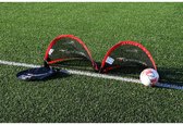 Precision - Pop-up-voetbaldoelen - 80 X 45 centimeter - Polyester - Zwart/rood - 2 Stuks