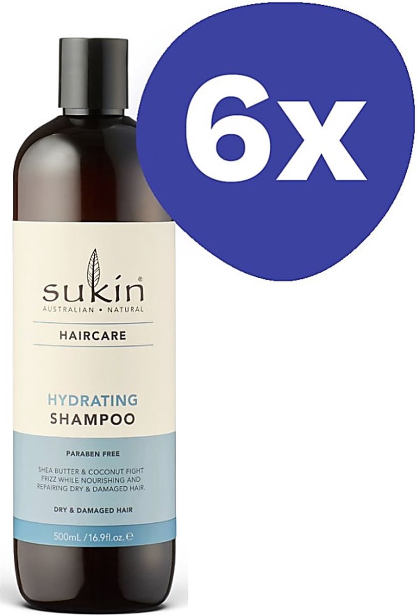 Sukin Hydrating Shampoo (droog haar) (6x 500ml)