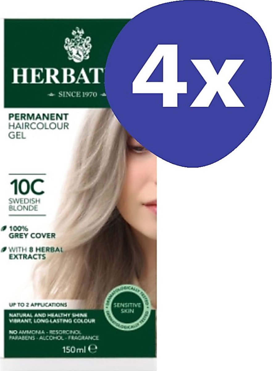 Herbatint Haarverf - Zweedsblond (4x 150ml)