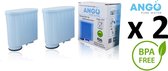 2 x ANGO waterfilter filter voor Saeco & Philips AquaClean koffiemachine CA6707, CA6903, CA6903/00, CA6903/01, CA6903/10, CA6903/99. Incanto Serie™, Intelia Deluxe Serie™, PicoBaristo Serie™, GranBaristo Serie™, Exprelia Serie™, Xelsis Serie™ en meer