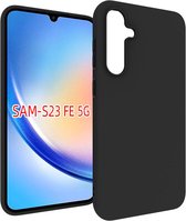 Samsung Galaxy S23 FE Hoesje - MobyDefend TPU Gelcase - Mat Zwart - GSM Hoesje - Telefoonhoesje Geschikt Voor Samsung Galaxy S23 FE