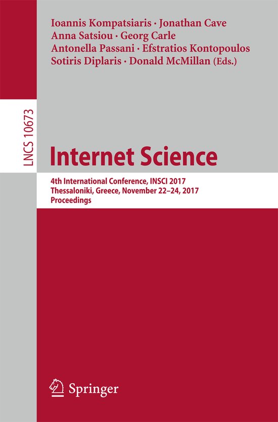 Lecture Notes in Computer Science10673- Internet Science - cover