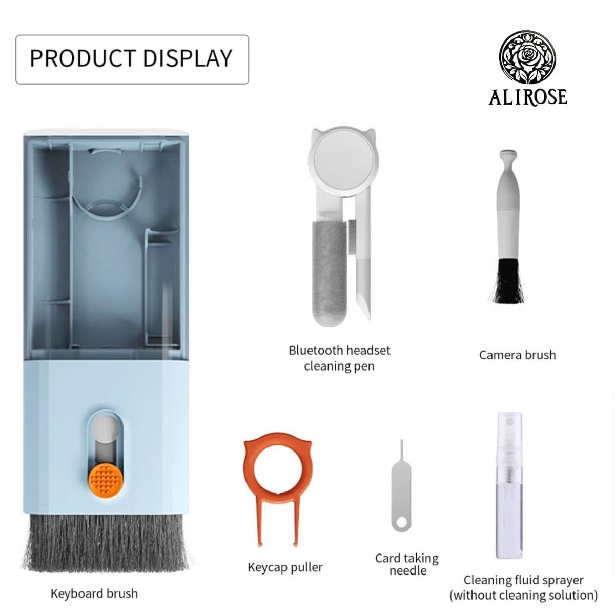 AliRose - Multifunctionele Schoonmaak Tool Set - Blauw - Cleaning - Laptop - Telefoon - Airpods / Earbuds - PC - 10 in 1 - Iphone - Samsung - Ipad - TikTok - Reels - AliRose