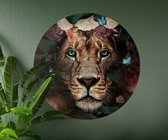 Behangcirkel 80cm Bohemian lion - Wallz
