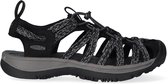 Keen Whisper Dames Wandelsandalen Black/Steel Grey | Zwart | Polyester | Maat 39 | K1028815