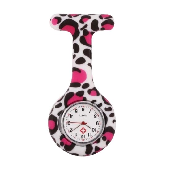 Novaex zusterhorloge Pink Panther - Verpleegkundige horloge - inclusief batterij - Zusterhorloge siliconen - verpleegkundige cadeaus