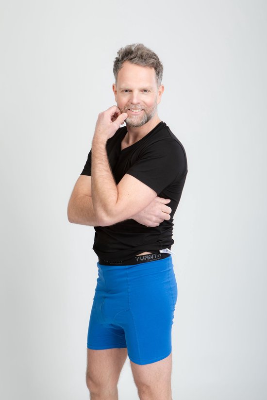 Yvanta Underwear - Stoma-ondergoed - Herenboxer - Maat L – blauw