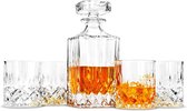 Whisky Decanter Set - Kristallen Karaf en Glazen - Luxe Geschenk voor Whisky Liefhebbers