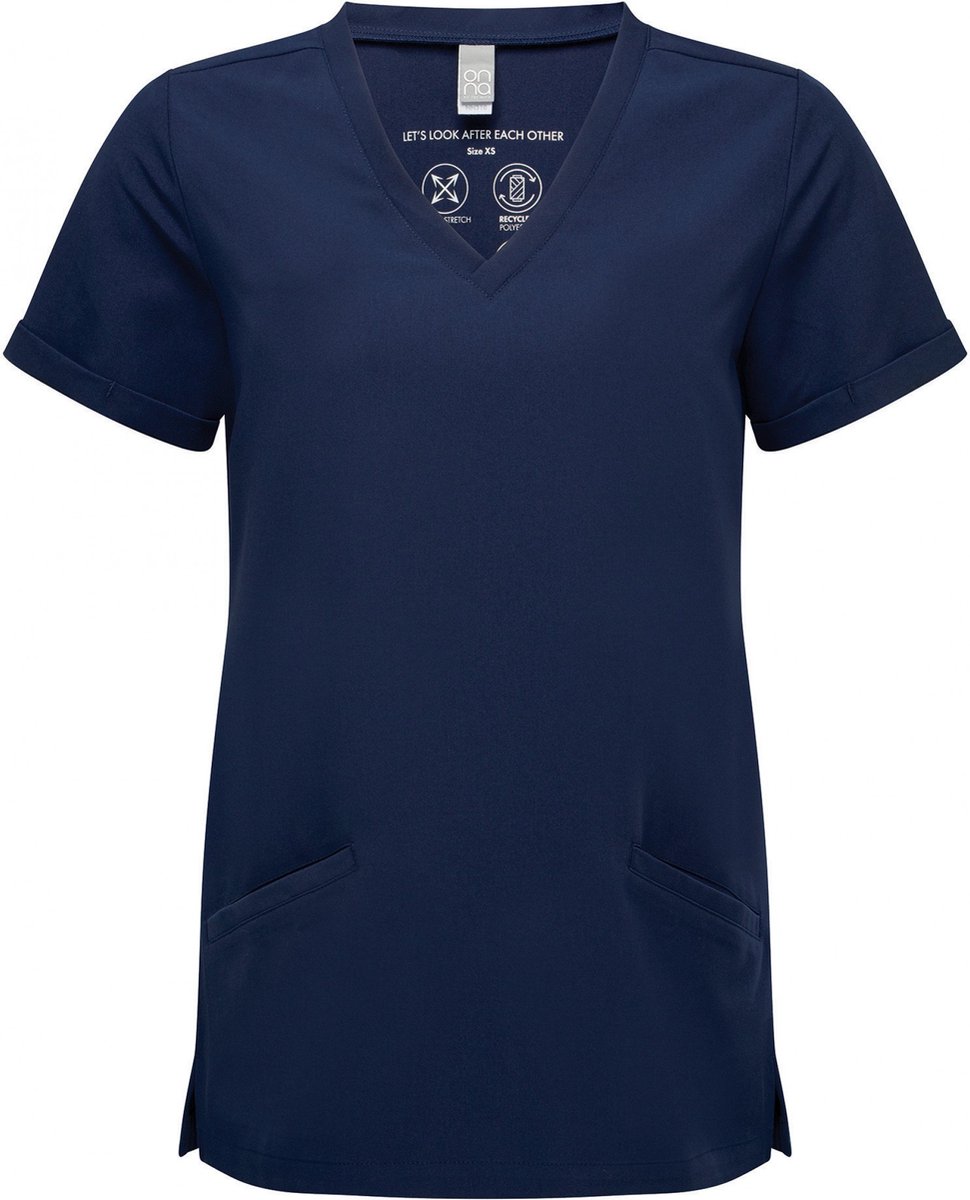 Schort/Tuniek/Werkblouse Dames 3XL Onna Navy 42% Polyester, 33% , 19% Viscose, 6% Elasthan