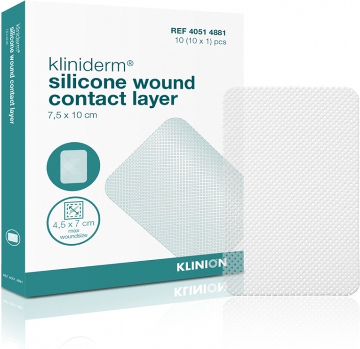 Goedkoopste Kliniderm siliconen wondcontactlaag 5x7,5cm Klinion