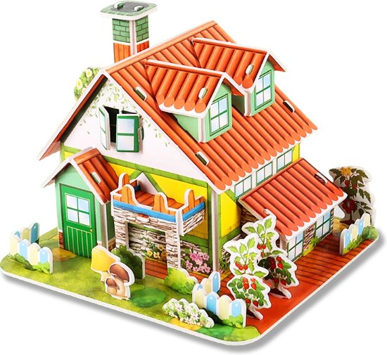 Ainy - 3D puzzel mini tuinhuisje: Miniatuur huisjes bouwpakket / speelgoed knutselpakket / educatief knutselen meisjes - hobby puzzels en creatief modelbouw voor kinderen & volwassenen | 30 stukjes - 14x13x11cm
