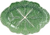 Bordallo Pinheiro - Saladeschaal ovaal groen koolblad 37,5cm - Schalen