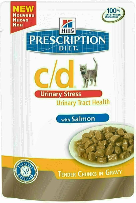 Hill's Prescription Diet C/D - Urinary Stress - Zalm - Kattenvoer - 12 x 85 g