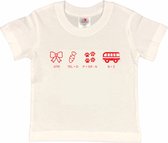 Shirt Aankondiging zwangerschap Rebus Ik word grote zus | korte mouw | wit/rood | maat 110/116 zwangerschap aankondiging bekendmaking Baby big sis sister