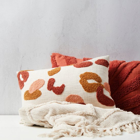 Sierkussen rechthoekig Duo Terracotta - Textieldecoratie